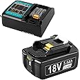 CYDZ 2 Stuks 18V 5.0Ah Reserveaccu met Oplader voor Makita Accu 18V BL1815 BL1820 BL1830 BL1840 BL1850 BL1850B DC18RA DC18RC DC18RD