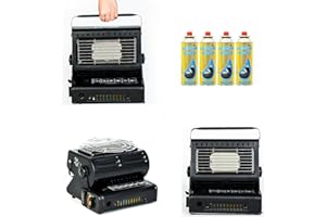 DEEJAAH 2 In 1 Camping Heater & Stove – Butane Gas Powered Portable Tent Cooker With Carry Handle, Safety Grill, Auto Ignition For Caravan, Fishing, Hiking & Outdoor (with 4 Gas)