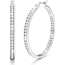 Orecchini Pendenti A Cerchio Quadrato Placcati Oro Con Zirconi Cubici - Gioielli Donna Eleganti YAZILIND