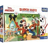 Trefl-3in1 24 B&uuml;y&uuml;k, Kitap, Renkli &Ouml;ğelerle Oyun, Disney Kişileriyle Renkli, Bambini dai 3 Anni Puzzle, Renkli Arabalar, Casa