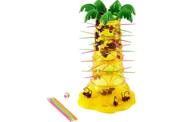 Mattel Games Tumblin Monkeys barnspel, från 5 år, 2-4 spelare | Låt inte aporna falla, enkla regler och fartfylld lek för barn och familj, 52563