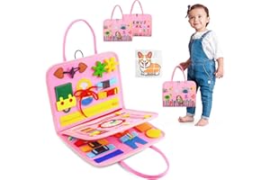 OSLINE Montessori Toys for Toddlers,Toy Girls Gift,Busy Board Sensory for Toddlers,Travel for On Plane Educational Learning-Christmas Easter Birthday Gift