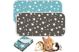 NAMALU 4 Paquetes Almohadillas de Entrenamiento para Reutilizables Revestimientos para Jaulas de Cobaya de Caja de Parto Almohadillas de Orina para Cobayas Ropa de Cama 28 x 14 Pulgadas, 2 Estilos