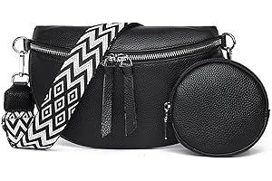 JSTHHTT Marsupio Donna Elegante in Pelle, Borsa Tracolla Con Spalline Larghe per Festival e Viaggi