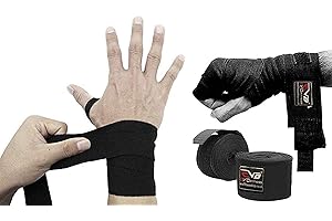 EVO Fitness Noir Boxe Bandes de Mains MMA Arts Martiaux Muay Thai Kick Boxing Art Martial