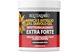 BELL'ITALIABIO Bell’Italia Bio Arnica E Artiglio Del Diavolo Gel Extra Forte 550ml Scalda Muscoli Sportivi Uomo e Donna Arnica Gel Forte per Disturbi Articolari, Muscolari e Collo Made In Italy