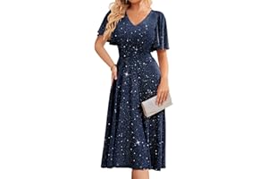 Bridesmay Cocktail Dresses for Women 2024 Wedding Guest Midi Dress with Sleeves Formal Tea Party Dress for Women