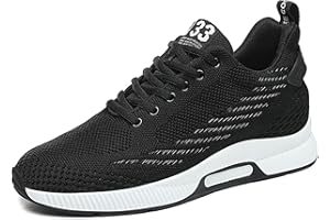MEIDIASTRA Męskie buty do windy niewidoczne zwiększenie wysokości sportowe trampki na co dzień sznurowane buty sprawią, że będziesz wyższy - 6 cm / 2,36 cala - ukryty obcas