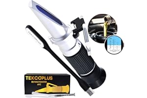 TEKCOPLUS Voiture Antigel Système Glycol Propylène Ethylène Batterie Acide 1.10-1.40 kg/l Nettoyage -40~0°C Fluide du pare-brise Réfractomètre Compensation automatique de la température ATC (°C)