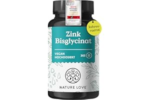 ‎NATURE LOVE NATURE LOVE® Zink - 365 Tabletten (1 Jahr) - Hochdosiert (25mg): Zink-Bisglycinat - Hoch bioverfügbares Zinc - vegan, laborgeprüft, in Deutschland entwickelt