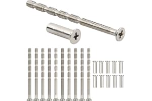 DURONGE 10 Piezas M4 x 60 Tornillos de Manija de Puerta, Acero Inoxidable Tornillos de Conexión con Manguito, para FijaTirador de Puerta, Gabinete, Cajones