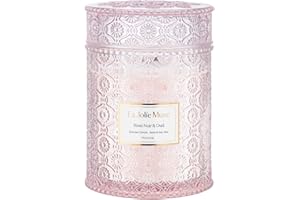 ‎LA JOLÍE MUSE La Jolíe Muse Duftkerze im Glas, Wild Rose Duftkerze, 550g, Natürliche Kerze für zu Hause, 90 Stunden lang brennend, Geschenk Kerze großes Glasgefäß