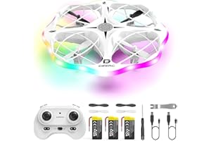 ‎DEERC DEERC D13 Mini Drohne für Kinder mit Hindernisvermeidung, 6 LED-Lichtmodi, UFO Spielzeug mit 3 Batterien für längere Flugzeit, 3D-Flips, einfach zu fliegen, Geschenk für Jungen und Müdchen ab 6 Jahren
