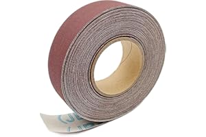 LYHLYA 600 Grit Sandpaper Roll Emery Cloth Roll 2.5cmx8m Aluminium Oxide Abrasive Sandpaper Roll for Wood Finishing Furniture Metal Sanding Automotive Polishing
