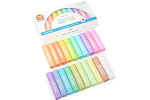 Shuttle Art Tempera Paint Sticks for Children, 20 Pastel Colours, Washable Gouache Tempera Paint Sticks for Kids, Twistable, Mess-Free, Fast Drying, Work Great on Paper Wood Glass Ceramic Canvas