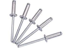 MARCOPOL Paquete de 250 remaches ciegos de 4,8 x 16 mm, cabeza de cúpula tipo abierto, DIN 7337, remache de aluminio y mandril de acero, remaches Pop (250, 4,8 x 16 mm)