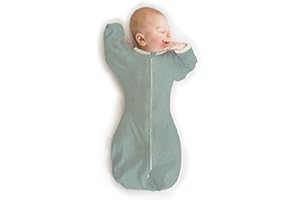 SwaddleDesigns Transitional Swaddle Sack, Baby Swaddles for Newborn with Arms Up Half-Length Sleeves & Mitten Cuffs, Sleep Sack Wearable Blanket