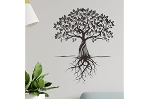 astylishome Wall Stickers Living Room Waterproof Leaves Plants Peel and Stick Removable Wallpaper Sticker Decal Art Murals for Office Bathroom Black and White 1003