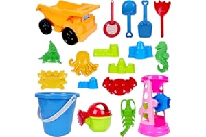 OUYANKA Sandspielzeug 20er-Set Kinder Strandspielzeug Sandkasten Spielzeug mit Sandformen, Eimer, Sandschaufel Sand EIS Badespielzeug Wasserspielzeug Outdoor Spiele für Jungen Mädchen
