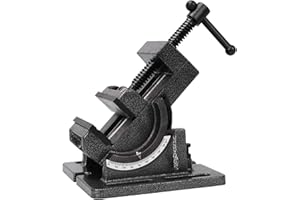 jxgzyy 4" Tilting Drill Press Vice,110mm 0-90° Opening Tilting Vice,Bench Pillar Drill Clamp Vice,Drill Press Tilting Angle Vice, Drill Holder for Benchtop Drill Press,Workshop,Machines Metalworking