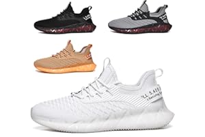 SSERHEHK Chaussures de Sport Homme Femme Chaussures de Sport Running Chaussures de Course légères et élégantes Noir Blanc Gris Or 36EU-46 EU