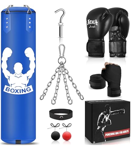 INN Punching ball sac de frappe pour enfants avec gants de boxe 3-10
