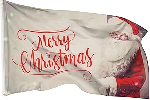 PHENO FLAGS Weihnachten Flagge 90x150 cm - Extrem wetterbeständige Fahne mit Messingösen, 100% Polyester, robuste Doppelnaht & in lebendigen Farben - Weihnachtsfahne für Familienfeiern & Firmenfeste