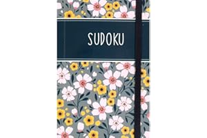 QUICKDRAW A6 Sudoku Puzzle Books for Adults – 128 Pages Compact Travel Size Brain-Teasers with Elastic Strap – Ideal for Mindful Relaxation and Mental Agility