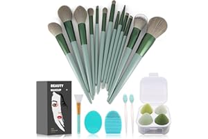 Koccido Makeup Brushes 22 Pcs Makeup Kit,Foundation Brush Eyeshadow Brush Make up Brushes Set (Green, 22 Piece Set)