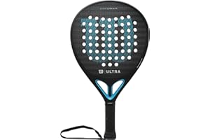 Wilson Raquette de Padel Blade Elite, Fibre de Verre/EVA, 361 g, Noir/Bleu, WR066911U2