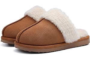 Comwarm Damen Hausschuhe Warme Memory Foam Slide Slipper für Frauen Schuhe Bequem Rutschfest Geschenk Pantoffeln Haus Schlafzimmer