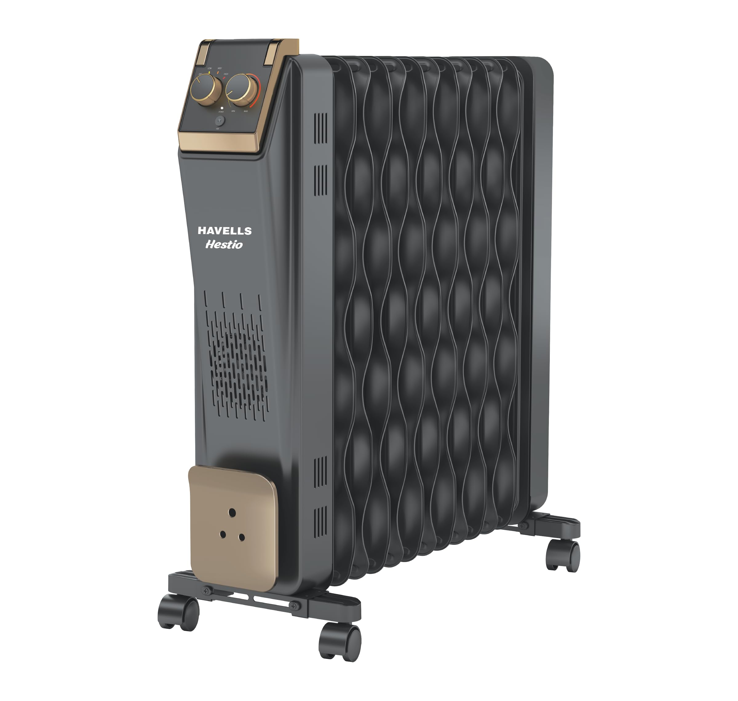Havells 13 Fin Hestio Wave Fin OFR | 2900 Watt, Thermostatic heat control with 3 power settings & PTC fan control | Superior 
