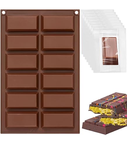 Silikon Schokoladenform Dubai – 3-teilig, Quadratisch, Mit Schaber & Beuteln, Lebensmittelecht