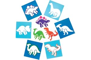 Baker Ross AR942 schabloner "Dinosaurie" för barn – för hantverk och dekorationer (6 stycken)