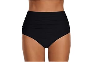 ABYOVRT Femme String Maillots de Bain Bikini Shorts Bottom Taille Haute Triangle Plage Thong Panty Bas de Maillot Slip de Bain