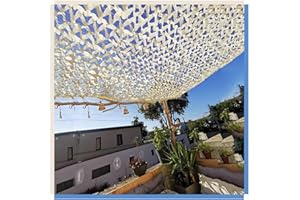 Suwooy Tarnnetz Für Terrasse,Beige Verstärktes Camouflage Netz,Tarnung Netz Bundeswehr,Camping,Jagd,Partydekoration,Sonnenschutz,Tarnnetz Sichtschutz,Schattennetz Für Garten,Beige-4x5m(13.1 * 16.4ft)