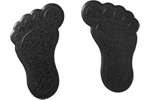 RIDDER 695000-350 - Mini tappetini Antiscivolo per Doccia e Vasca da Bagno a Forma di Piedi, Misura XXS, Colore: Nero