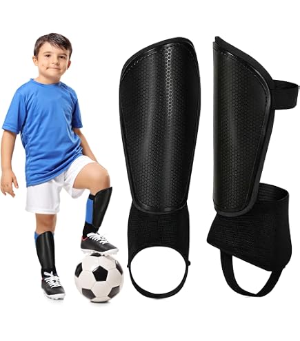 Paire De Protège-tibias WEILAOK – Coque Alvéolée, Bandes Antidérapantes, Respirant – Pour Football Et Ski – Enfants/adultes – Noir, Taille L