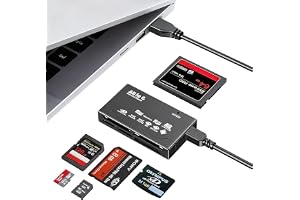 Minneskortläsare, multikortläsare, USB 2.0 6-i-1, allt-i-ett-USB-adapter, kompatibel med SD TF CF SDHC MiniSD xD Windows och