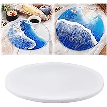 Laimoere Moule En Résine époxy Cristal Plateau Rond Moulage Moule En