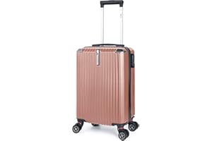 Artebeads Maletas de Viaje Pequeña,Equipaje de Mano Rígida Polipropileno con 4 Ruedas Giratorias y Cierre de Combinación Maleta de Cabina Mini para Niños,Maletas de Viaje Cabina（37 * 22 * 52cm，Rosa）