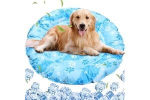 AISUOWA Tappetino Refrigerante per cani e gatti Tappetino refrigerante gel non tossico Antigraffio L'autoraffreddamento Fisico è Adatto per L'estate per il raffreddamento degli animali (Azzurro, 50 * 70cm)