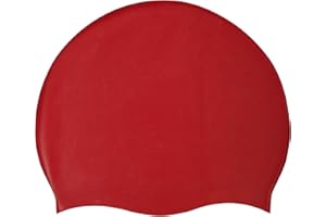 Blue Reef Stretchy Silicone Unisex Women Men One Piece Swimming Hat Swim Cap Plain Unbranded Fluo Dark Pastel Colours One Size Adults 8+ Years Easy Pull On Swim Hat