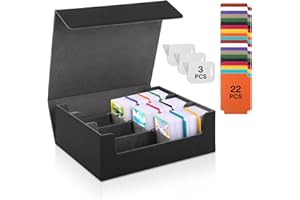 talifoca Caja de Cartas para MTG, Caja para cartas Magic the Gathering para 1800+ Cartas, Card Deck Box, Cajas de Almacenamiento de Tarjetas Coleccionables con 22 Divisores, for MTG, YuGiOh, TCG