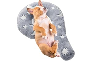 AzulLanse Hunde Beruhigungskissen für Hunde und Katzen,60 * 40cm,Flauschiges weiches Schlafpolster gemütliches Bettkissen,Glow-in-The-Dark-Effekt,Welpenkätzchen tolles Geschenk,waschbar (grau)
