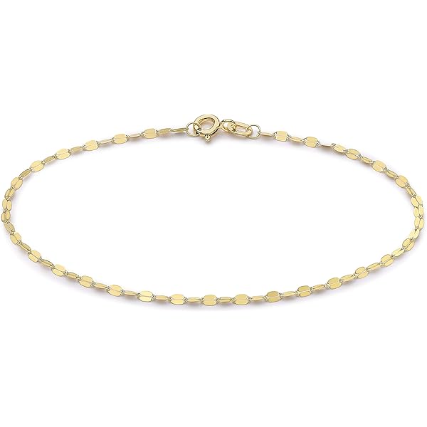14-karaat gouden armband met valkenoog en tussenstukjes - Lengte 21 cm