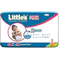 Little's Baby Pants Diapers,Small (S),4-8 kg,42 Count, with Wetness Indicator & 12 Hours Absorption