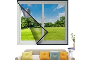ADHROENCM 70 x 100 cm Fly Screen Fly Net Window Insect Protection for Windows, Fly Screen Replacement Net Can Be Cut As Required