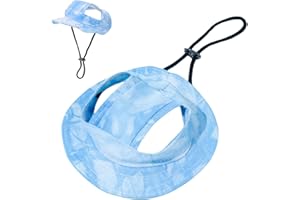 Niesel Chapeau Bob pour Chat et Petits Chiens | Chapeau de Soleil de Pêche d'Été Avec Trous d'Oreille, Visière Réglable à Large Bord