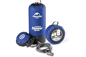 Naturehike Bolsa de Ducha Portátil Ducha Portatil Camping Ducha Camper Ducha Exterior Móvil con Bomba de Pie Adecuada para Camping, Jardín, Viajes, Coche, Playa sólo 1 kg 11L